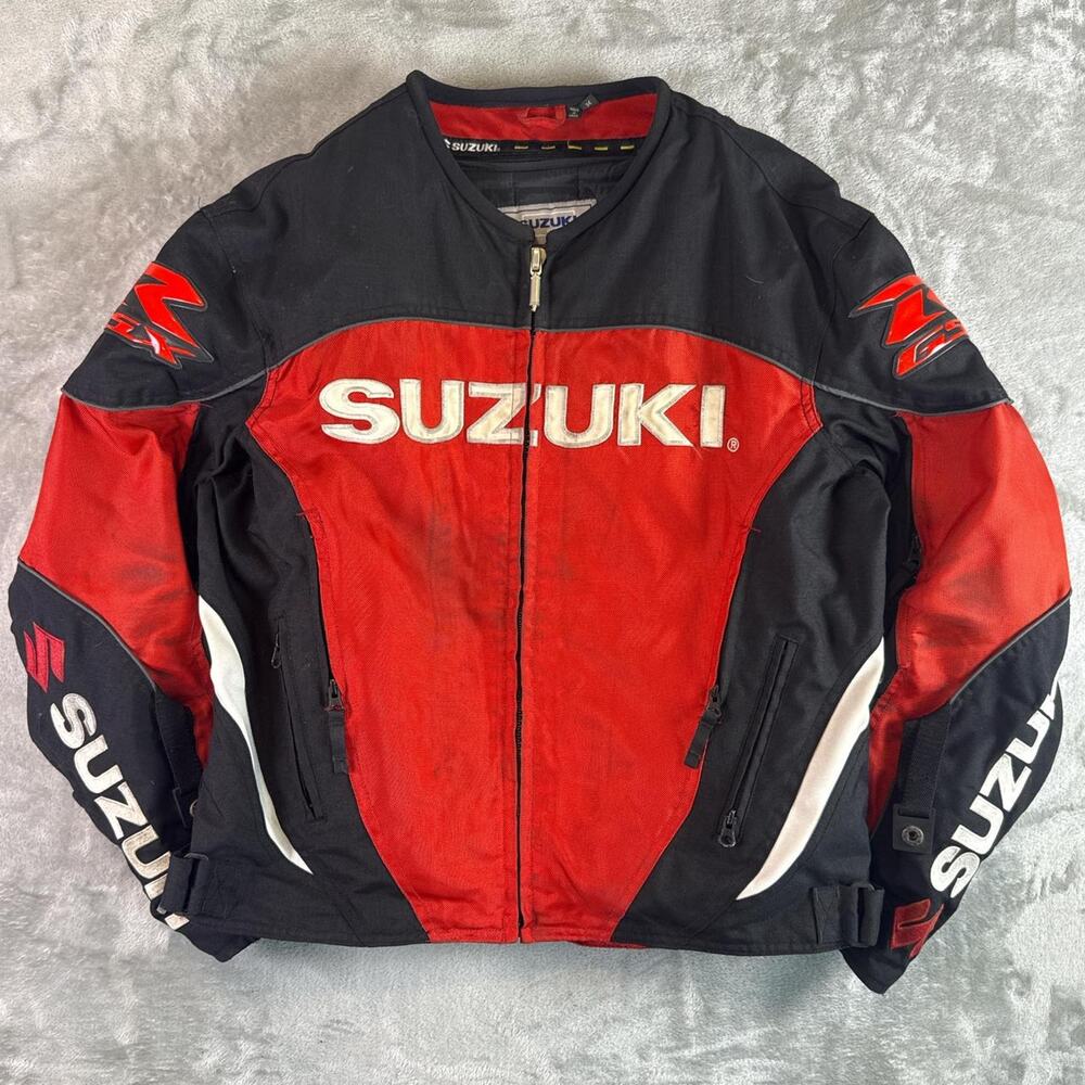 Suzuki GSX Racing Jacket Motorcycle Moto Y2K Biker Streetwear Sz M